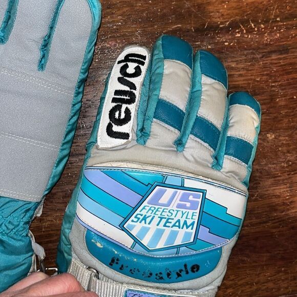 Reusch Model 2761 Vintage US Freestyle Ski Team Aqua Tex Foil Racing Gloves -6 - Picture 7 of 9